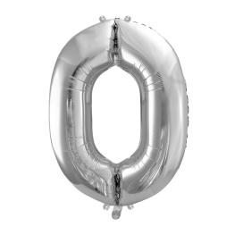 Tal ballon i sølv, 0, 86 cm