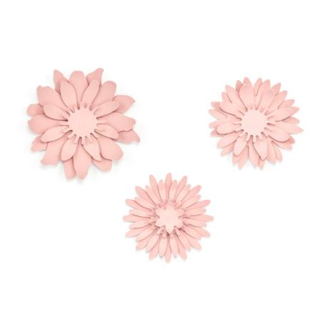 Lyserøde papirblomster, 3 stk.