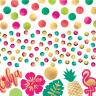 Hawaii tema, Konfetti med ananas, flaminger og tropiske blade