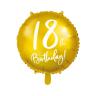 18 år Ballon Guld Folie