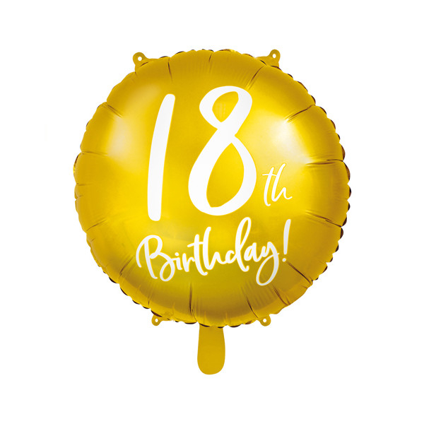 Billede af 18 år Ballon Guld Folie