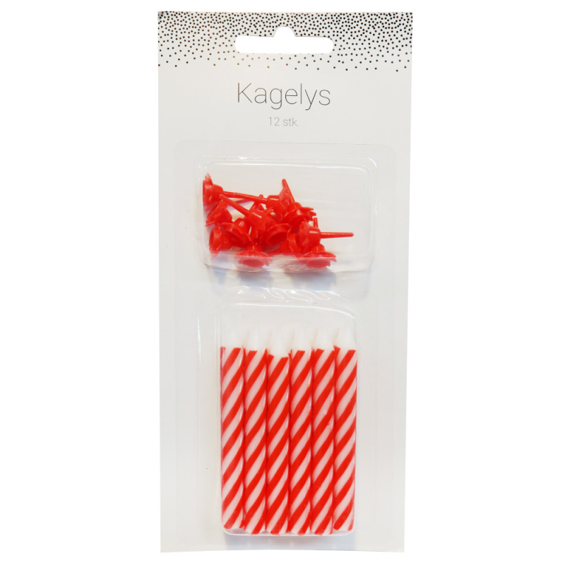 Kagelys Rød/Hvid