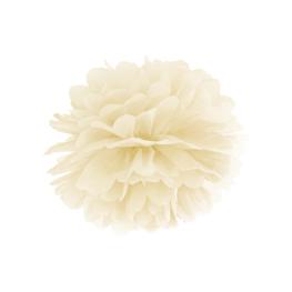 Cream pompom, 25 cm