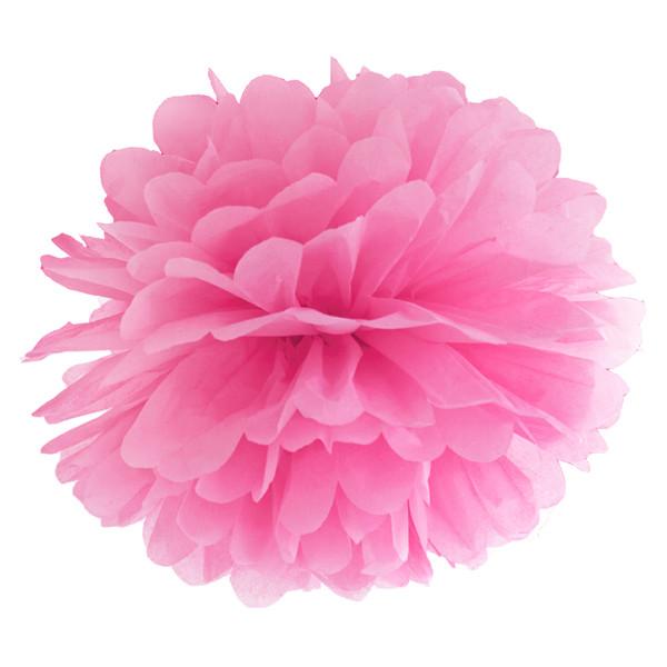 Pink papir pompom til anledning - dekorativt og nemt