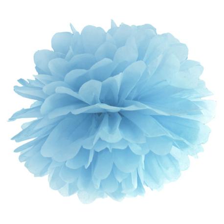 Misty blue papir pompom, 35 cm