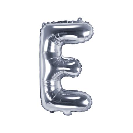 Bogstav Ballon Sølv E 35 cm
