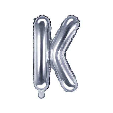 Bogstav Ballon Sølv K 35 cm