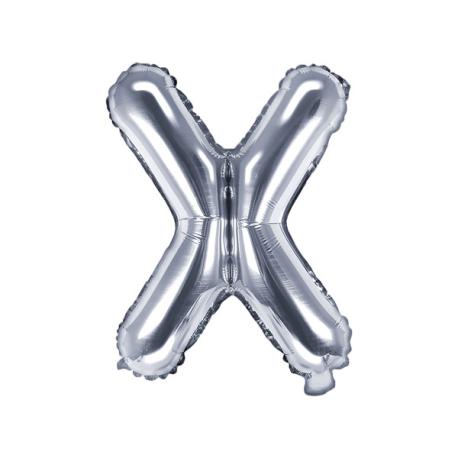 Bogstav Ballon Sølv X 35 cm