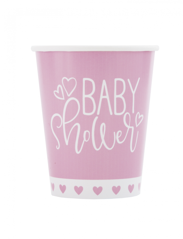 baby shower pynt 8 lyseroede papkrus fit