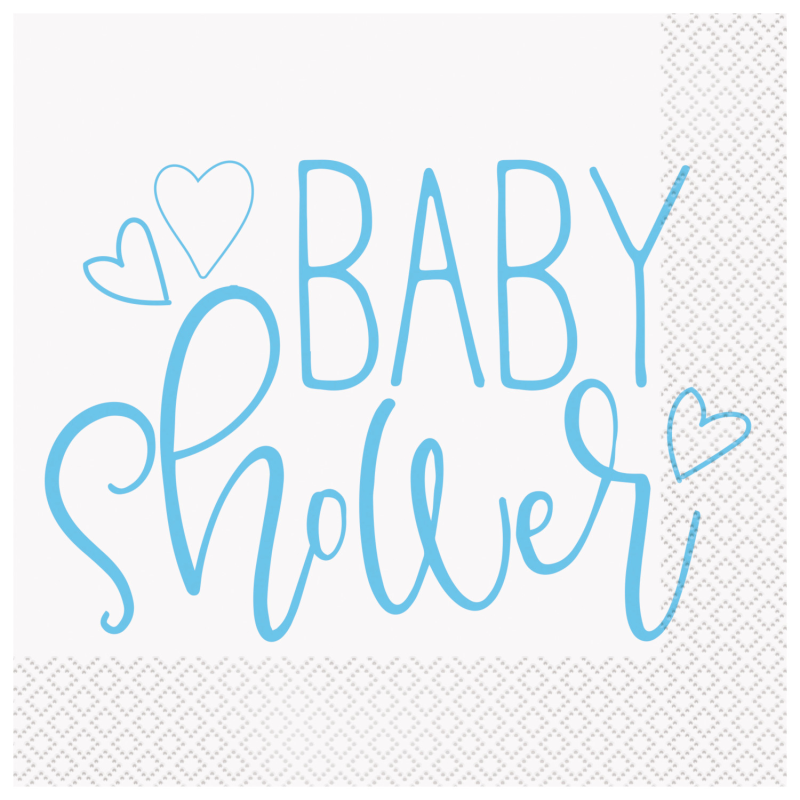 baby shower servietter i lyseblaa fit