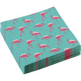 Servietter med flamingoer