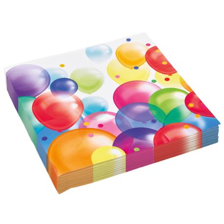 Servietter med fødselsdagsballoner