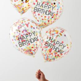 Happy Birthday Konfetti Ballon