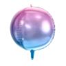 Rund folie ballon i blå og violette nuancer