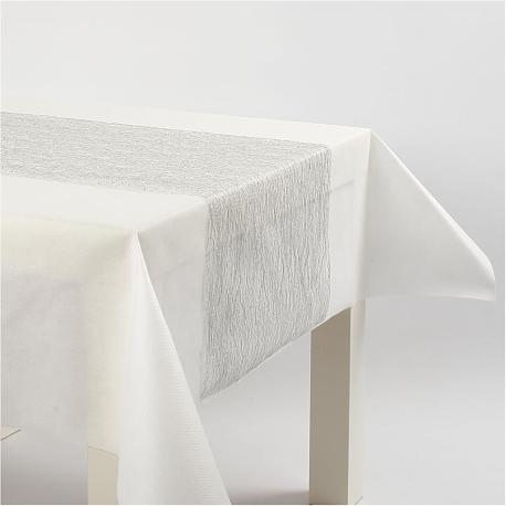 Sølv Bordløber 30 cm x 10 m Polyester på dug