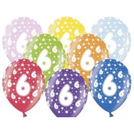 Fødselsdagsballoner, 6 år, 6 stk.