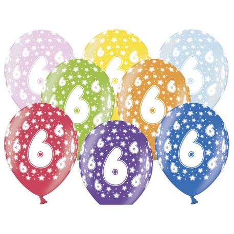 Fødselsdagsballoner, 6 år, 6 stk.