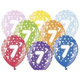 Fødselsdagsballoner, 7 år, 6 stk.