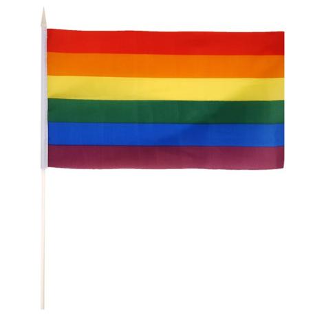Pride / Regnbue Flag 20 cm x 28 cm Håndflag