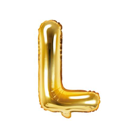 Bogstav Ballon Guld L 35 cm