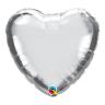 Sølv Hjerte Ballon Folie