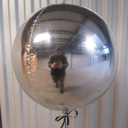 Globe Ballon Sølv Stor