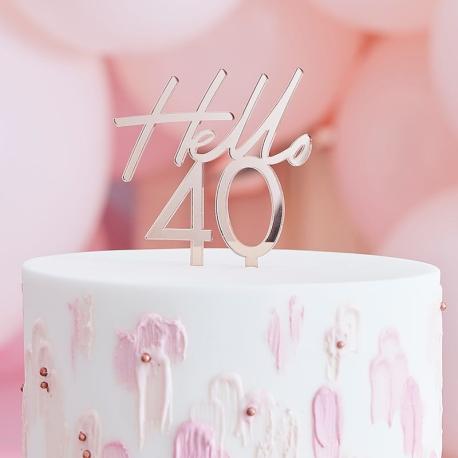 40 År Cake Topper Akryl