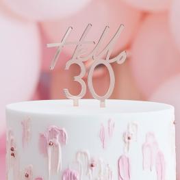 30 År Cake Topper Akryl