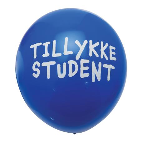 Blå Ballon Tillykke Student