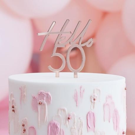 50 År Cake Topper Akryl