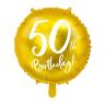 50 År Ballon Guld Folie