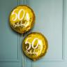 50 År Ballon Guld Folie op ad væg