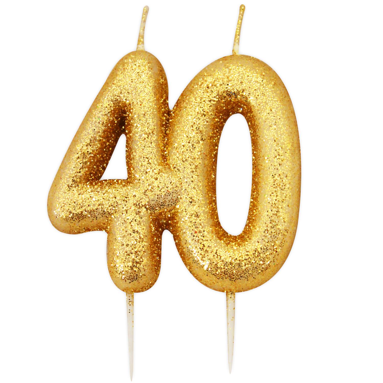 40 års fødselsdag pynt | Fødselsdagslys formet som tallet 40