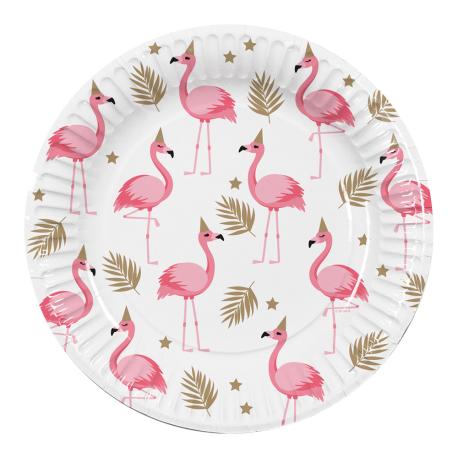 Flamingo Paptallerken | 10 stk.