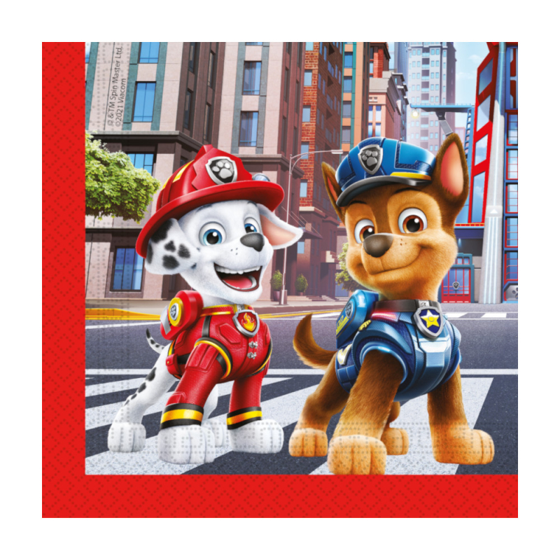Paw Patrol Servietter The Movie 20 Stk Fra Globos Nordic
