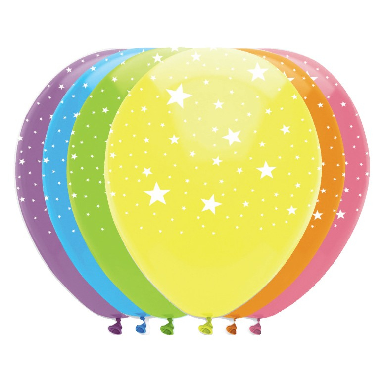 Balloner Med Stjerner 6 Stk Fra Creative Party Ltd