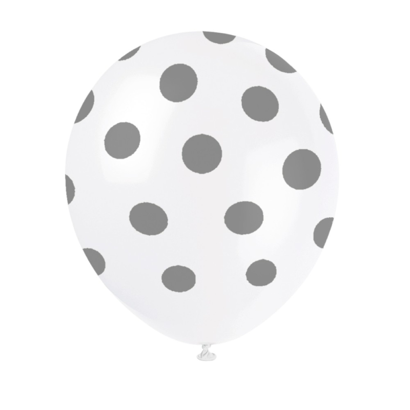 Hvide Balloner Med Sølvprikker Fra Unique Industries, INC.