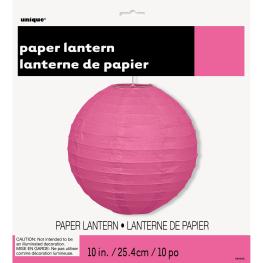 Pink rispapirlampe, 25 cm