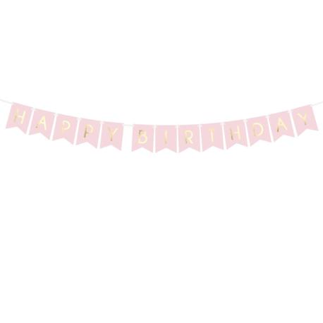 Lyserød fødselsdagsguirlande